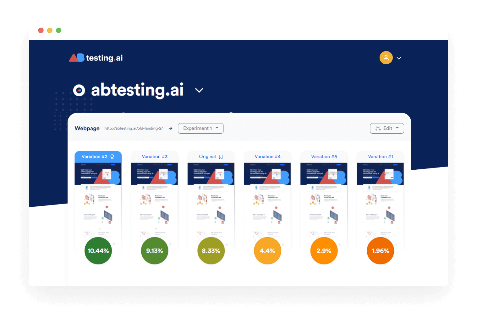ABtesting AI Screenshot