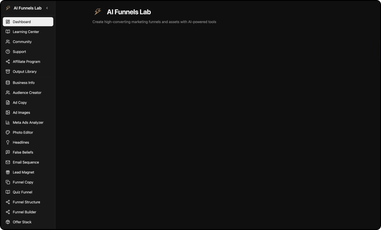 AI Funnels Lab Screenshot