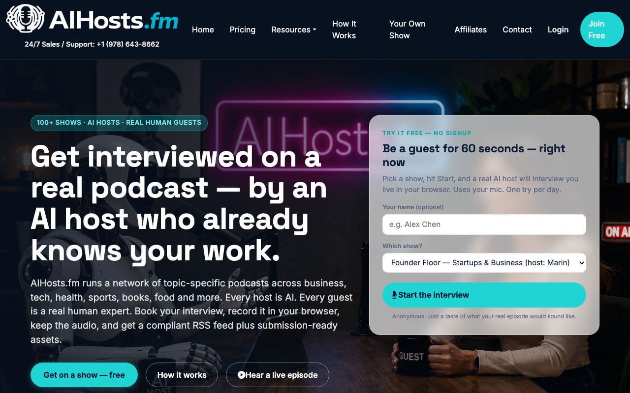 AIHosts.fm Screenshot