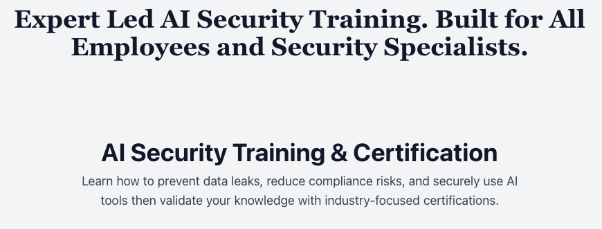 AISecTraining Screenshot