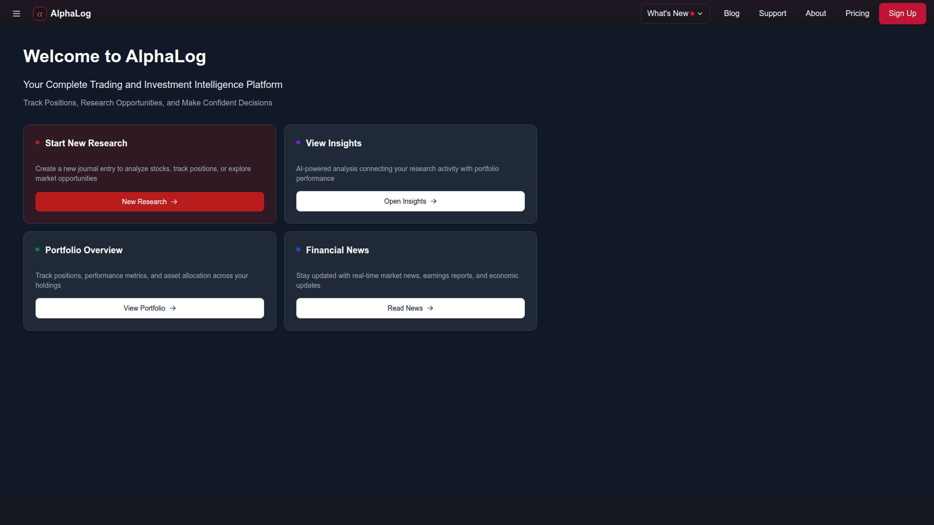AlphaLog Screenshot
