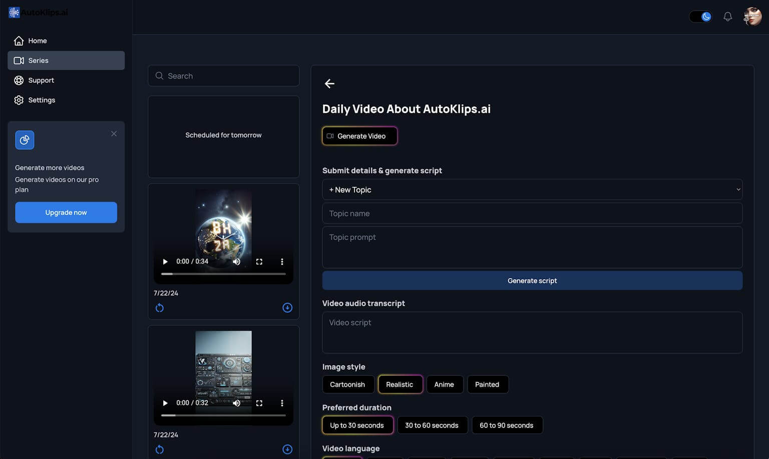 AutoKlips AI Screenshot