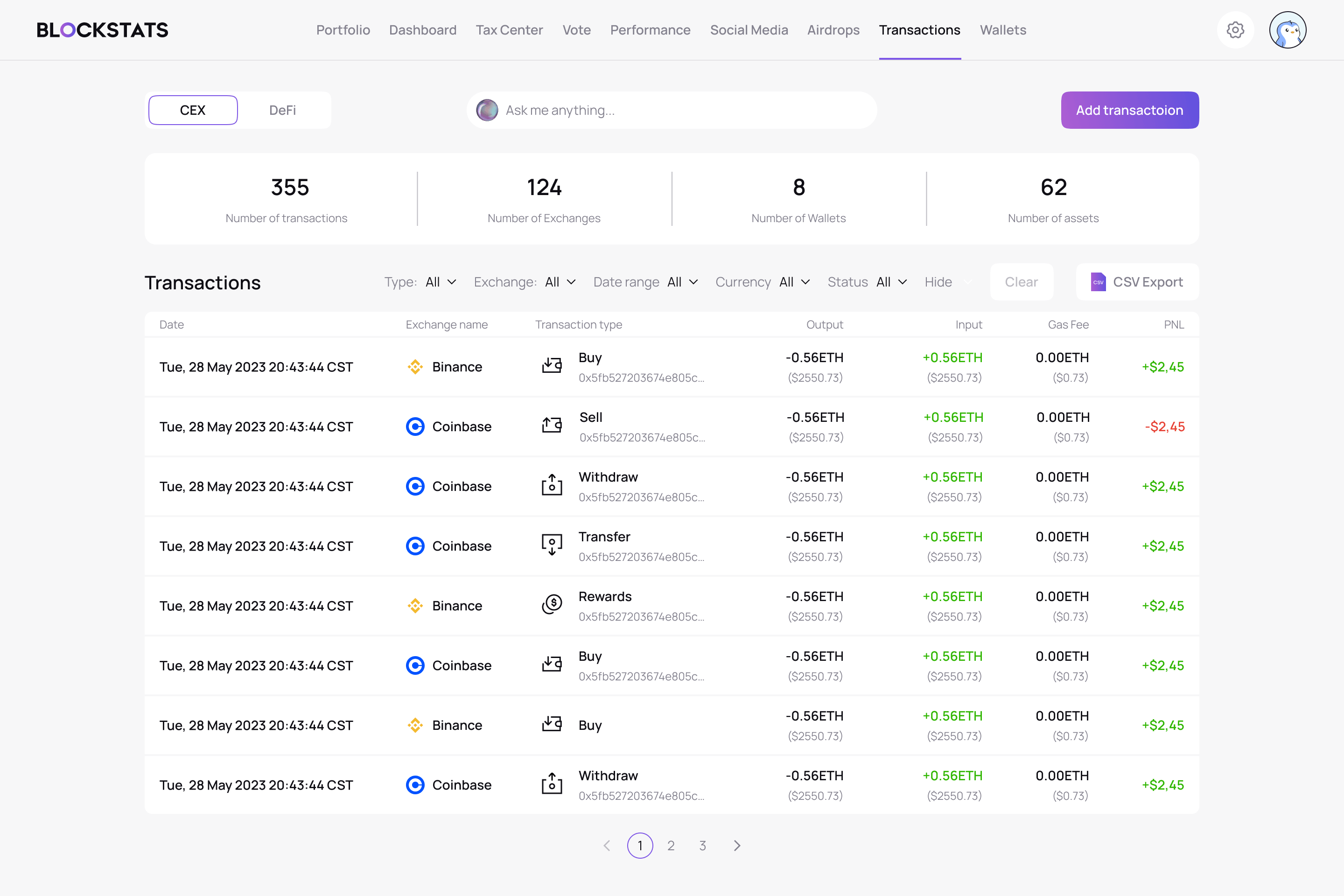 Blockstats Screenshot