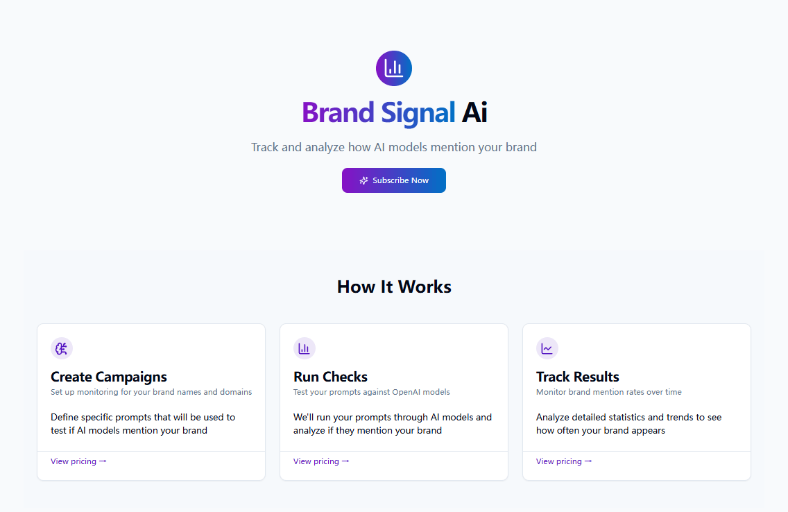 Brand Signal Ai Screenshot