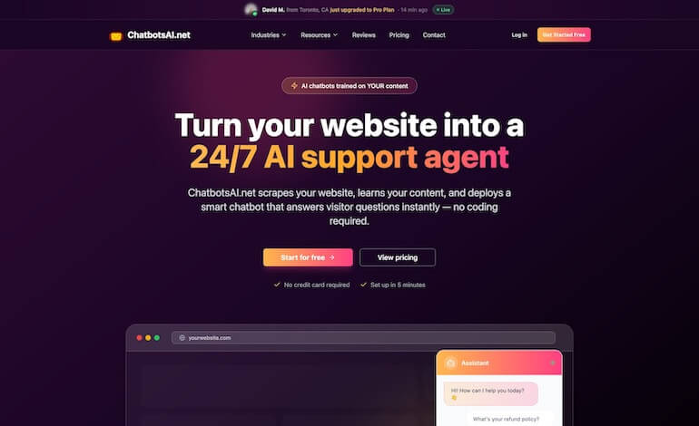 ChatbotsAI.net Screenshot
