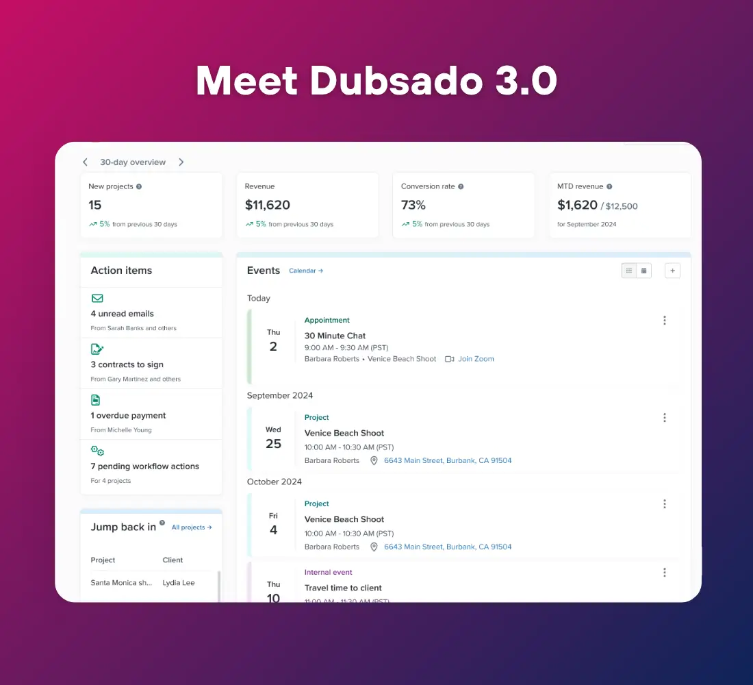 Dubsado Screenshot