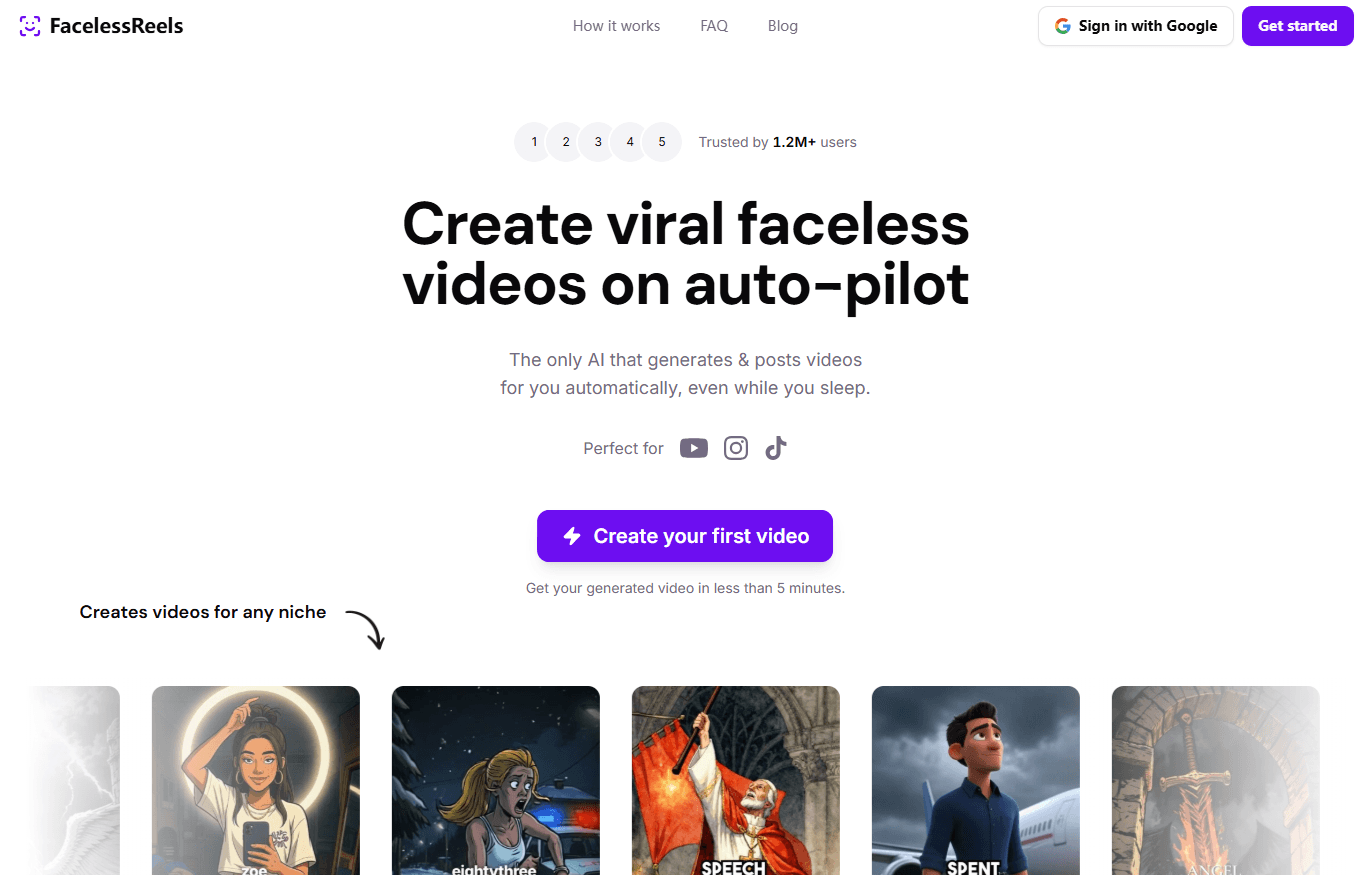 FacelessReels Screenshot