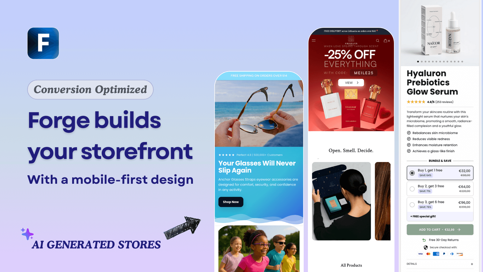 Forge AI Store Builder Screenshot