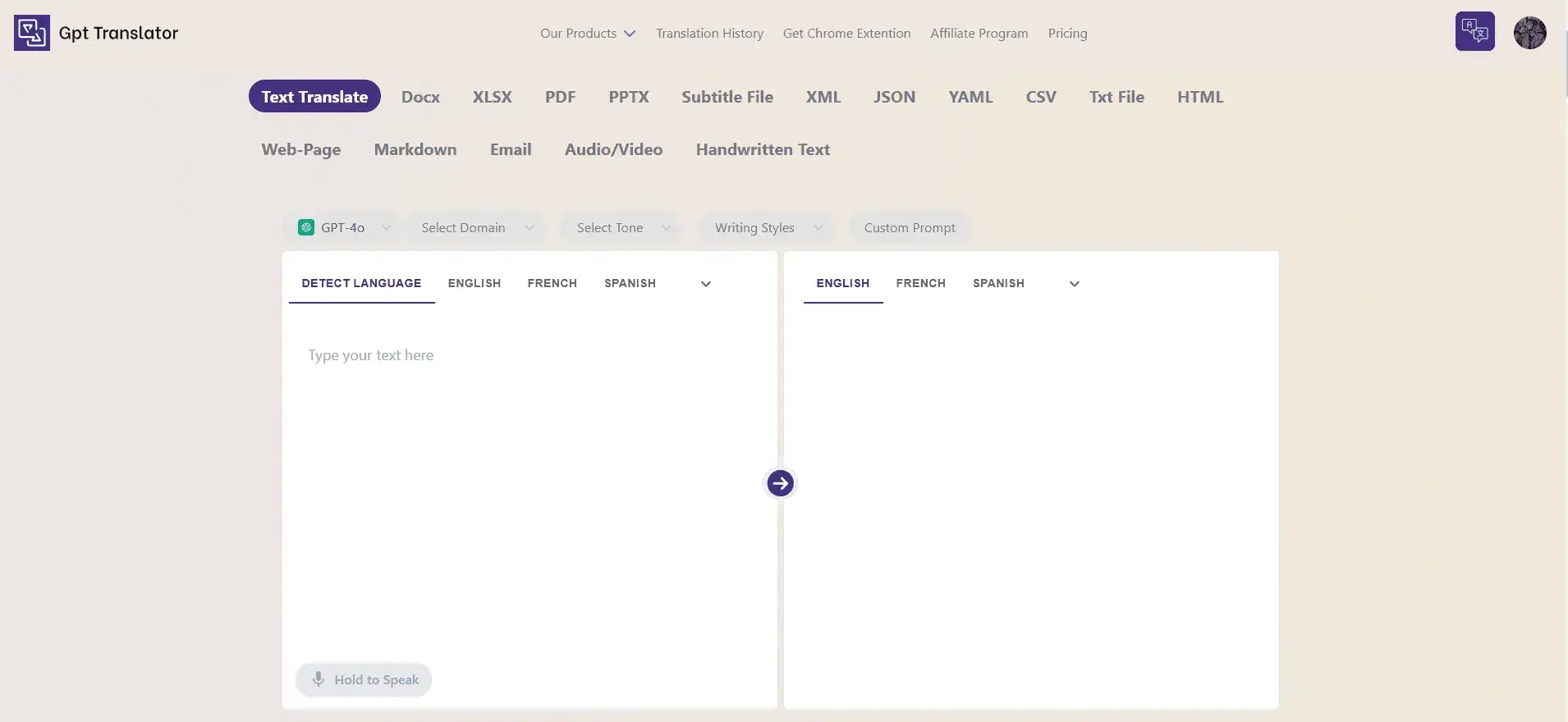 GPT Translator Screenshot