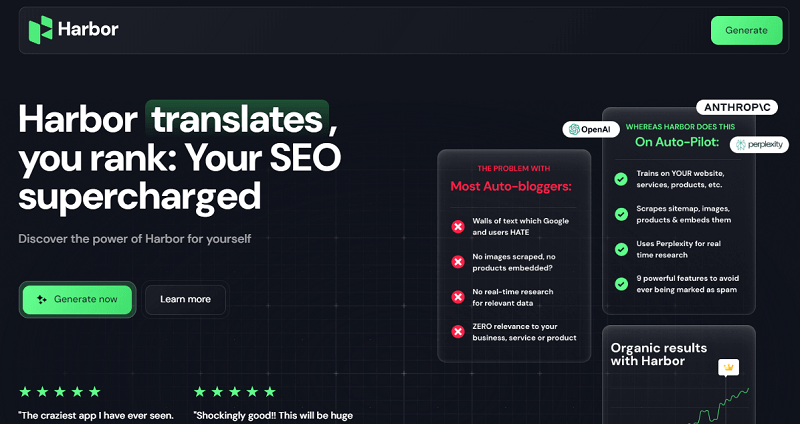 Harbor AI SEO Screenshot