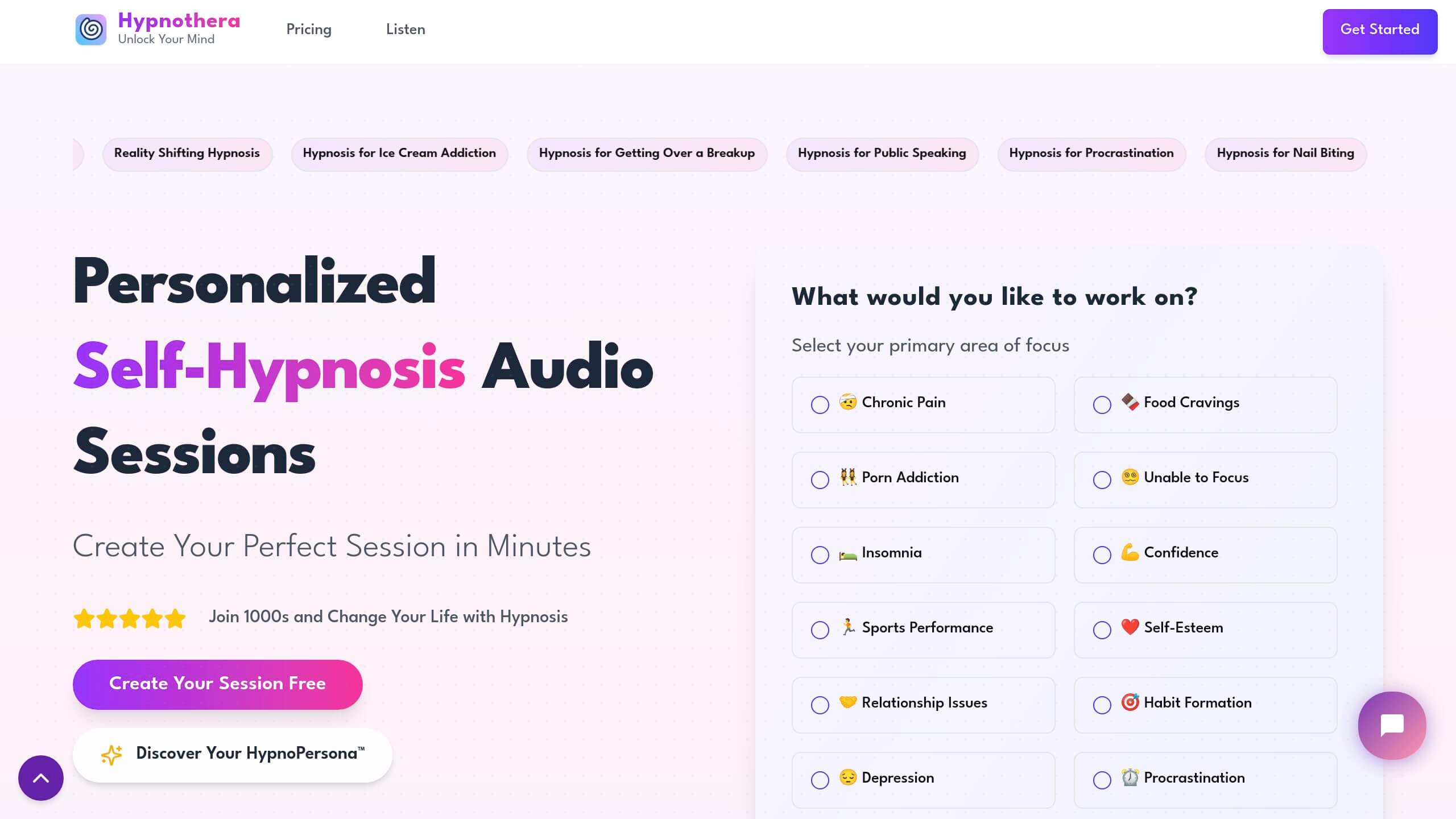 Hypnothera AI Screenshot