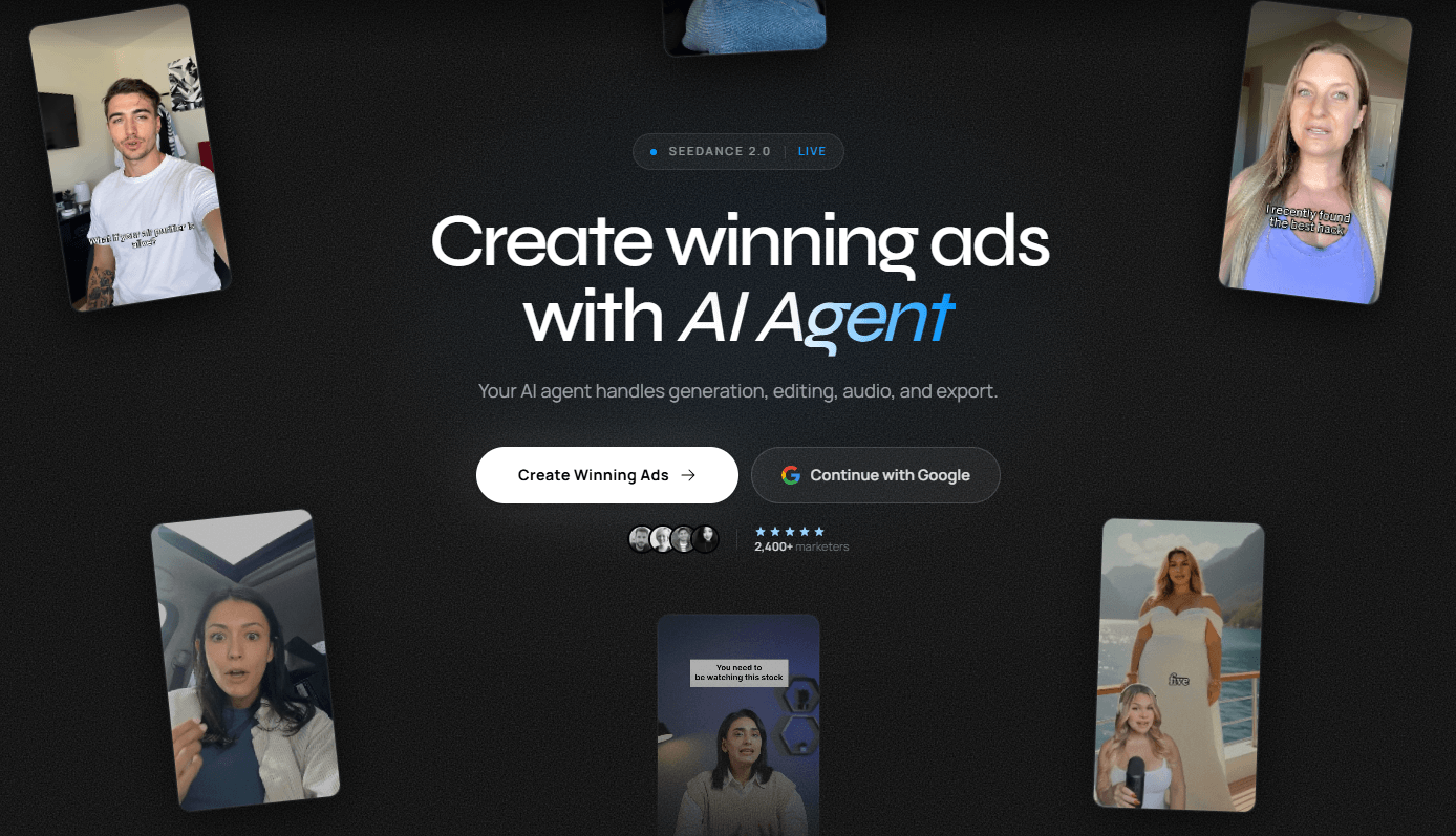 Infinia AI Ad Cloning Tool Screenshot