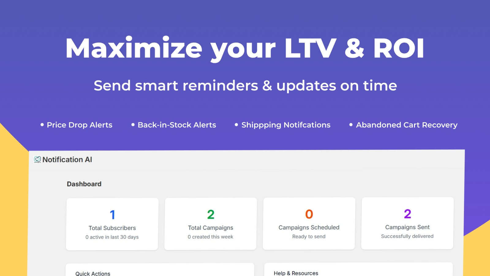 Notification AI Discount Coupon Code