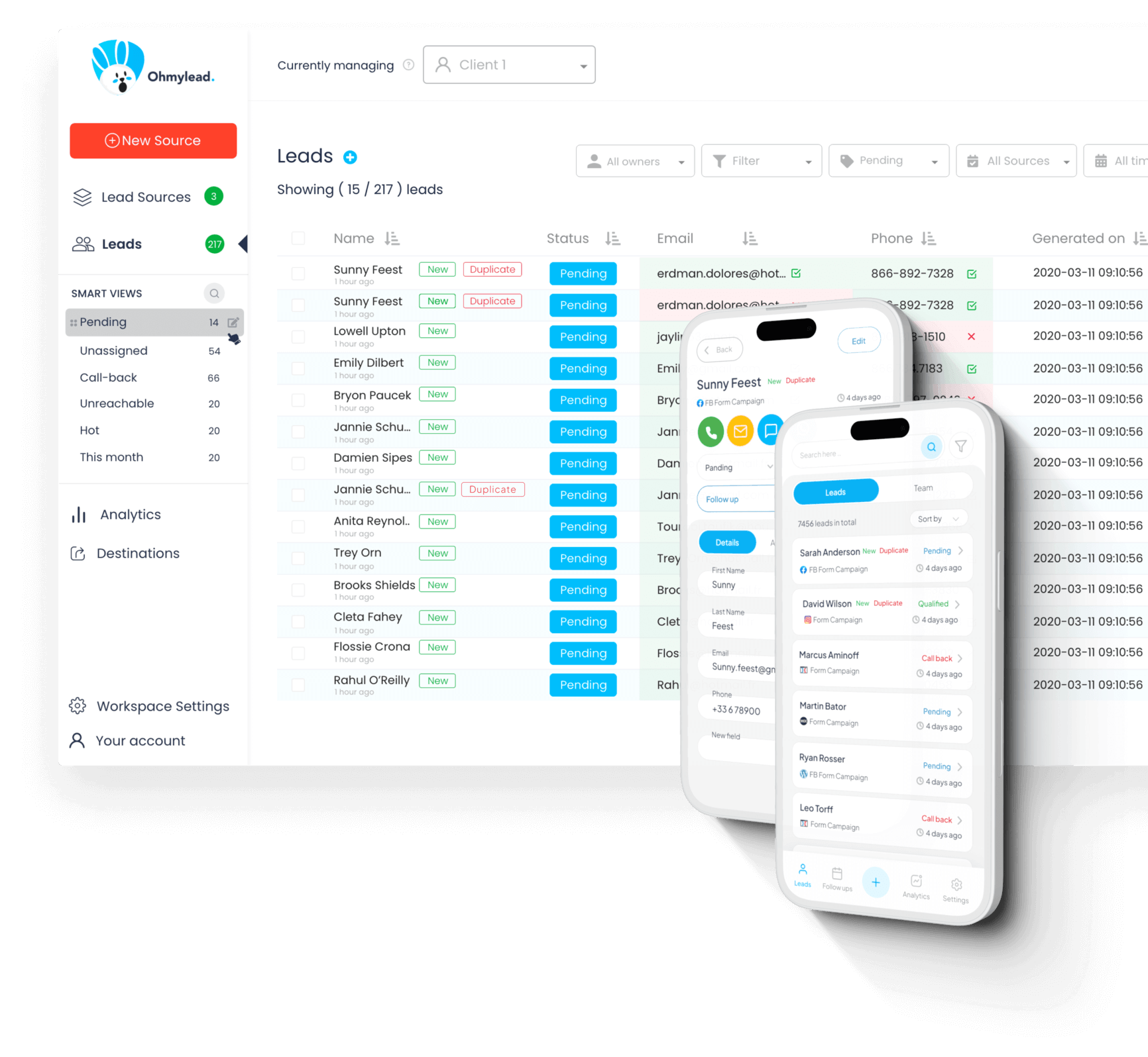 Ohmylead Screenshot