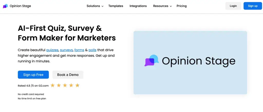 Opinion Stage Screenshot
