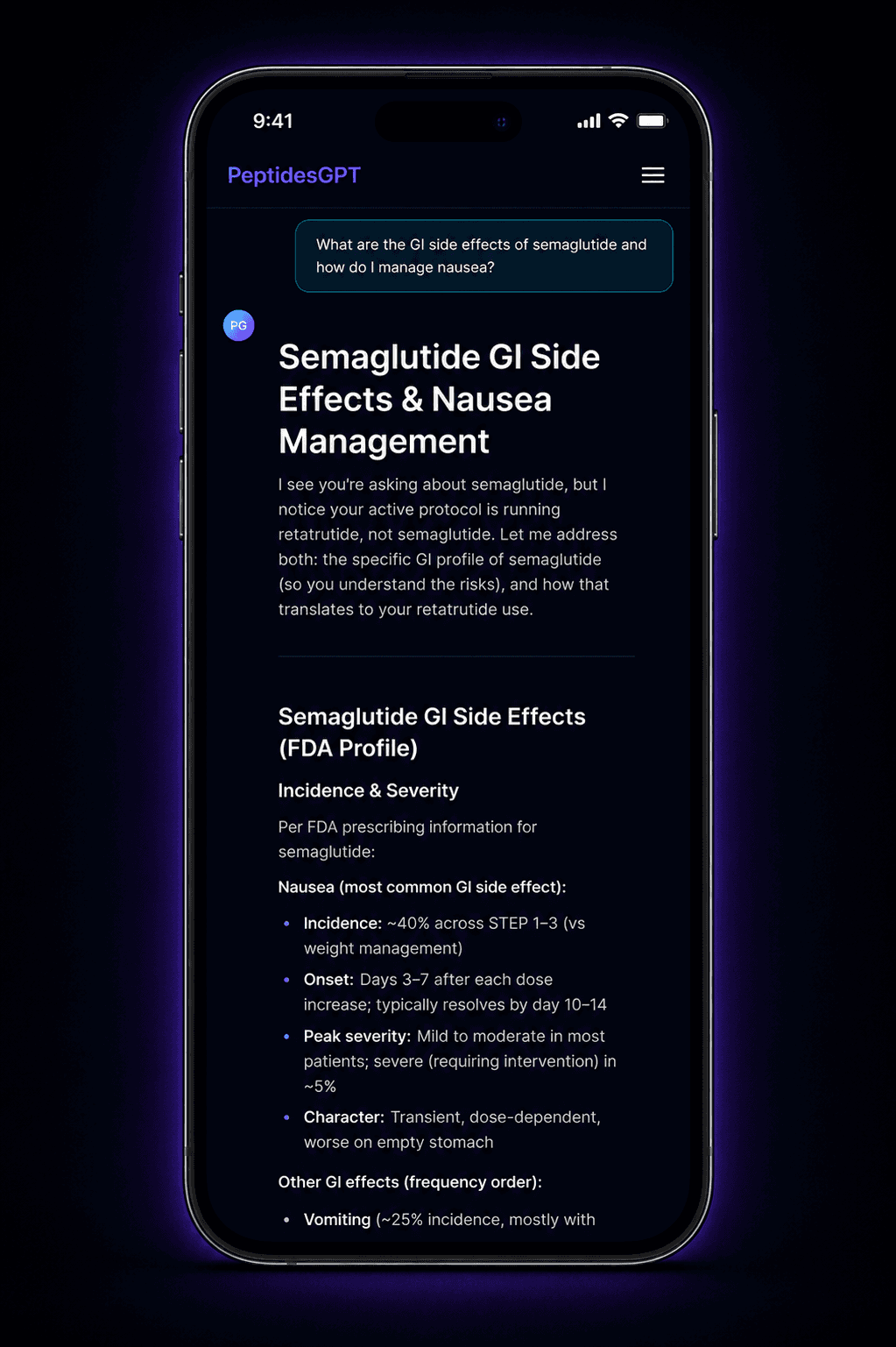 PeptidesGPT Screenshot