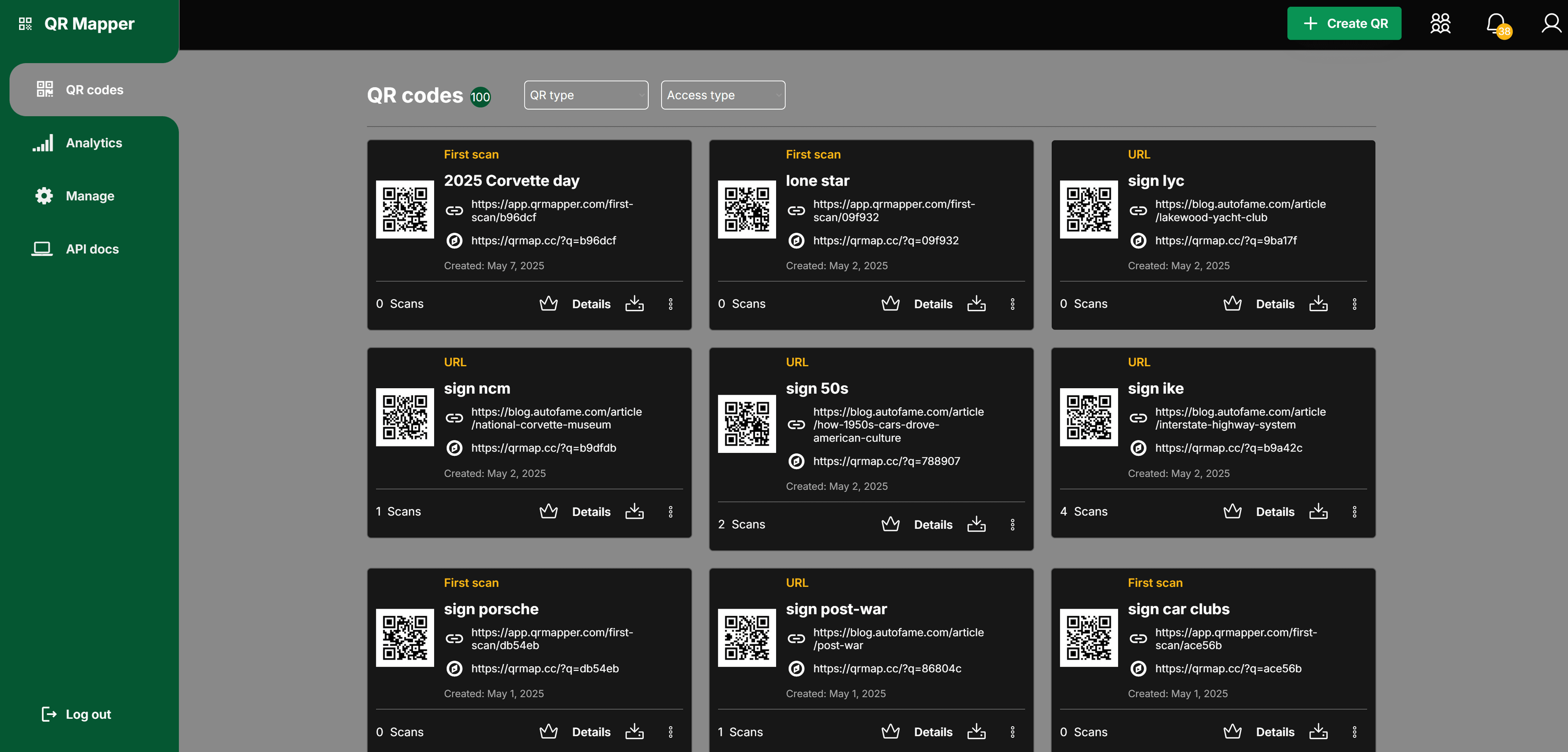 QR Mapper Screenshot