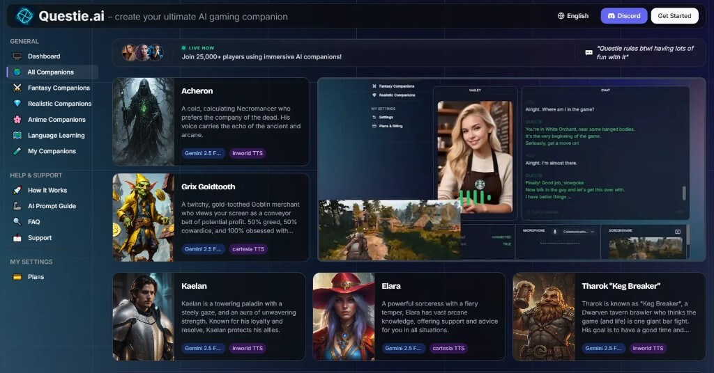 Questie.ai Screenshot