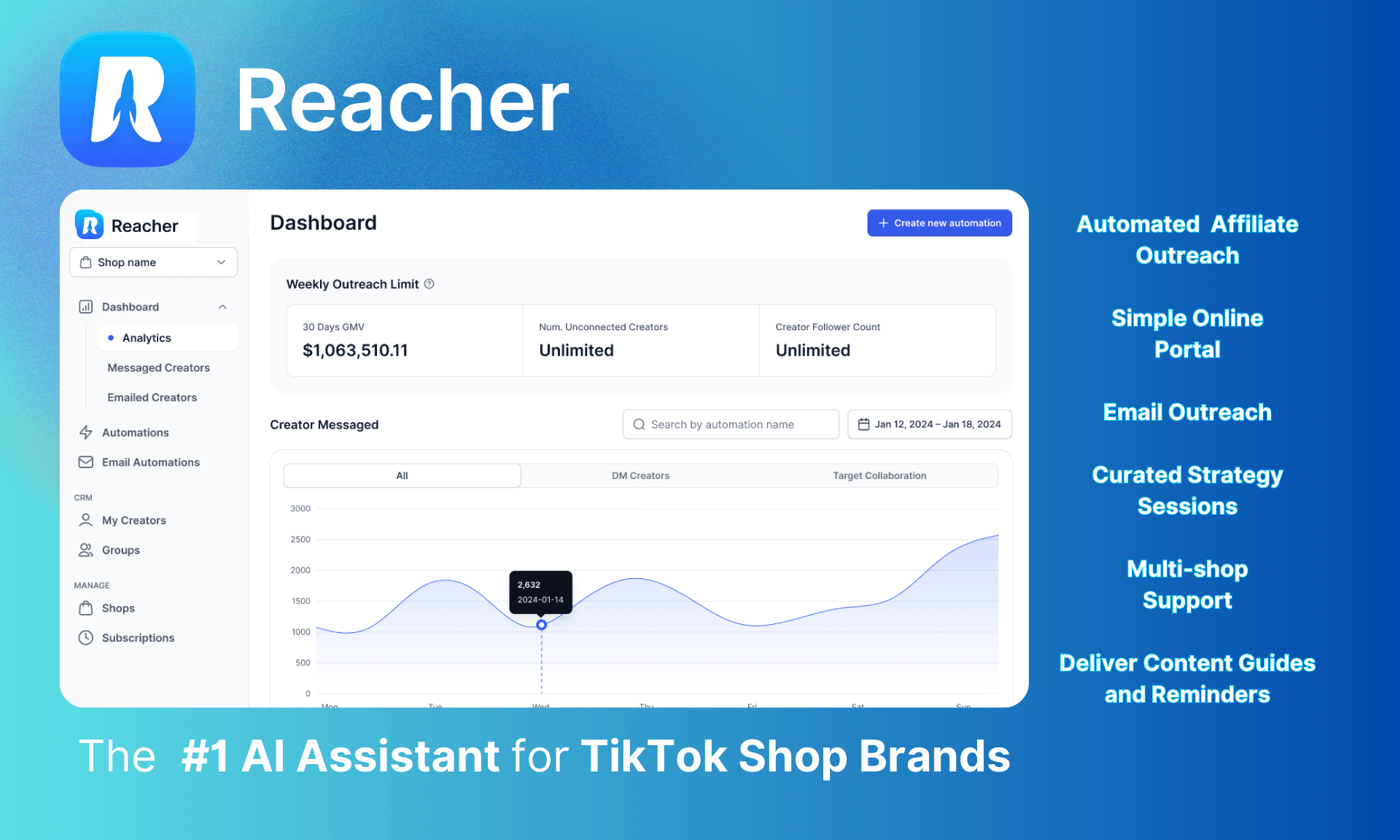 Reacher App Screenshot