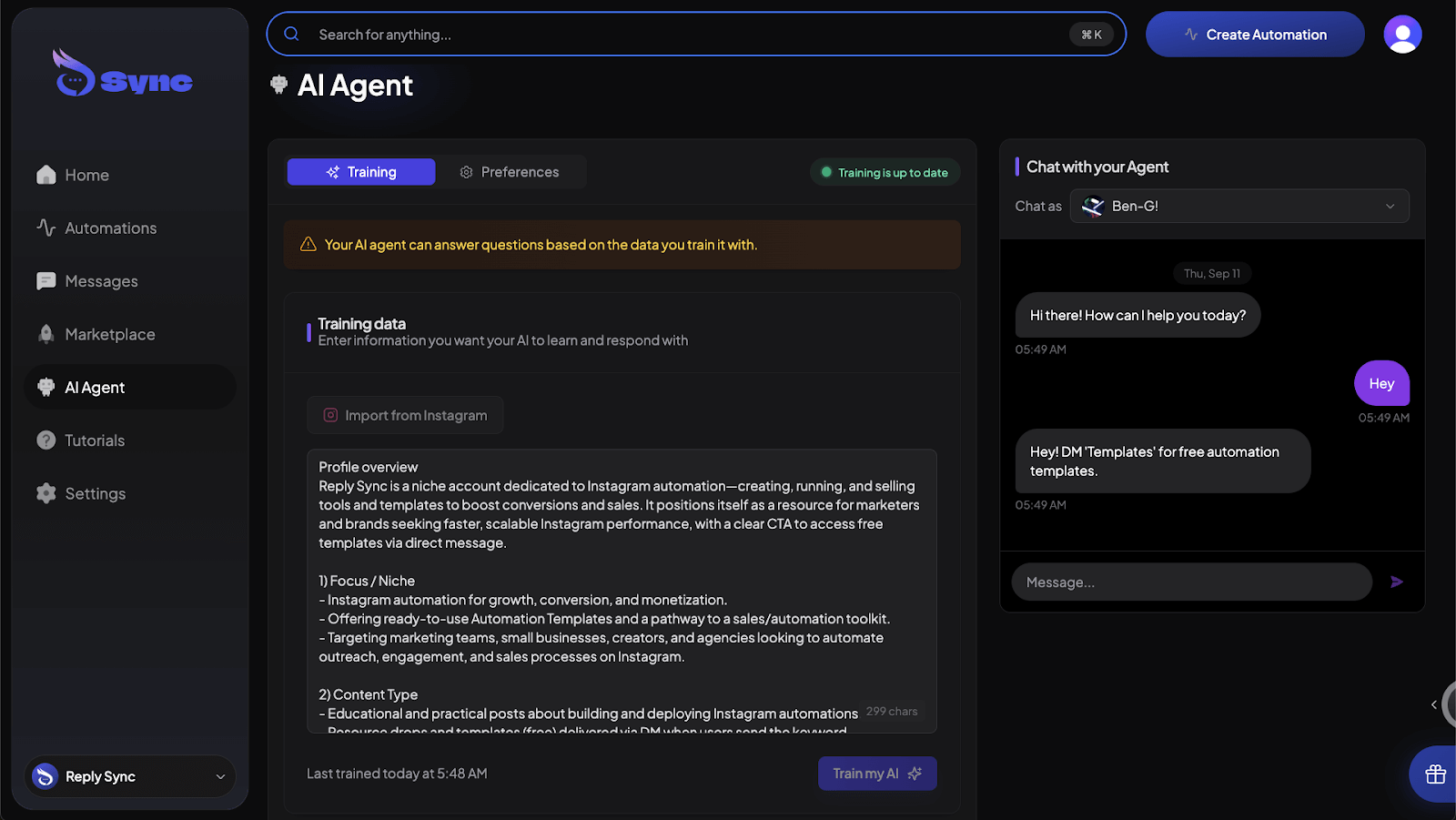 ReplySync Screenshot