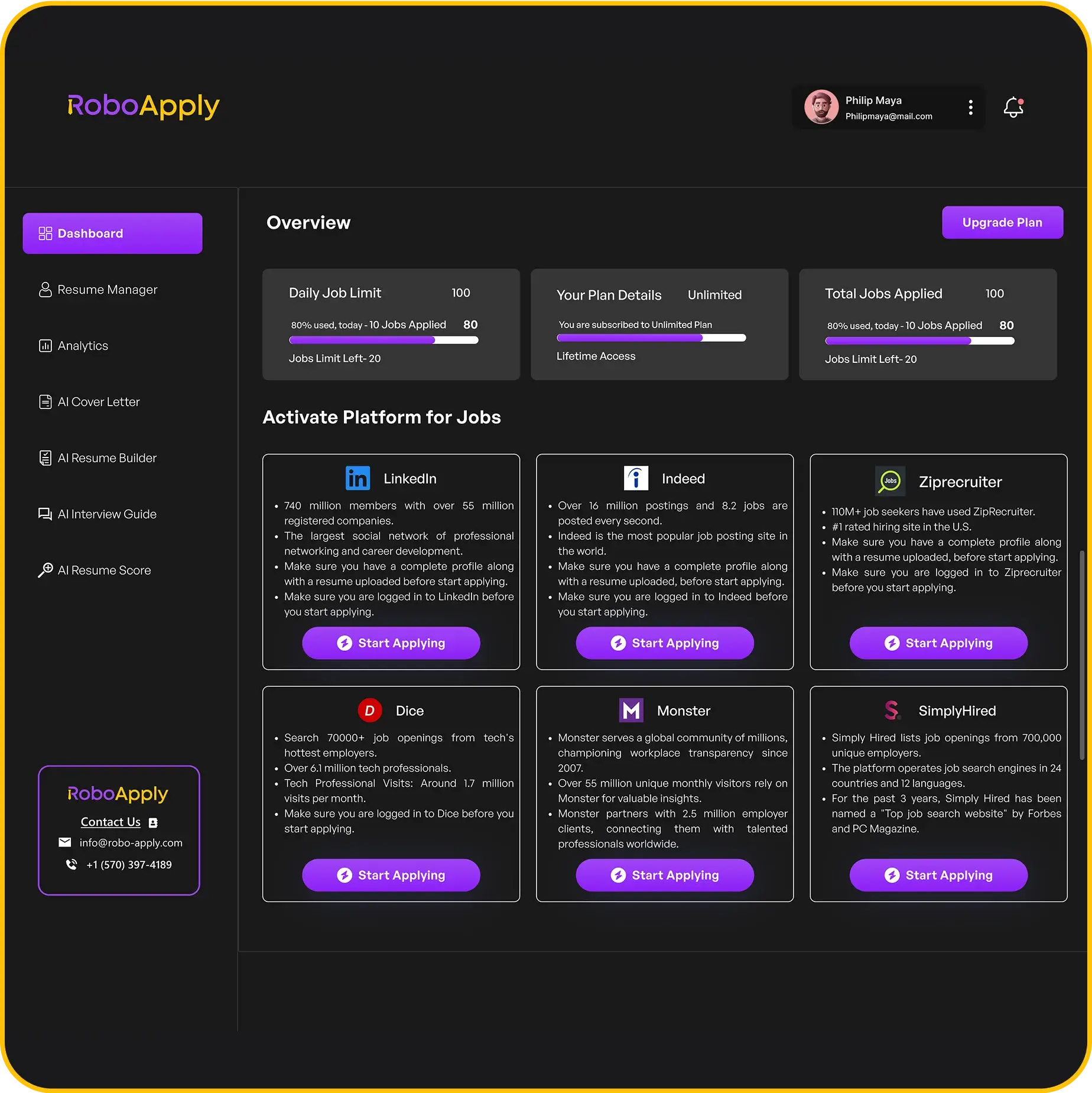 RoboApply Screenshot