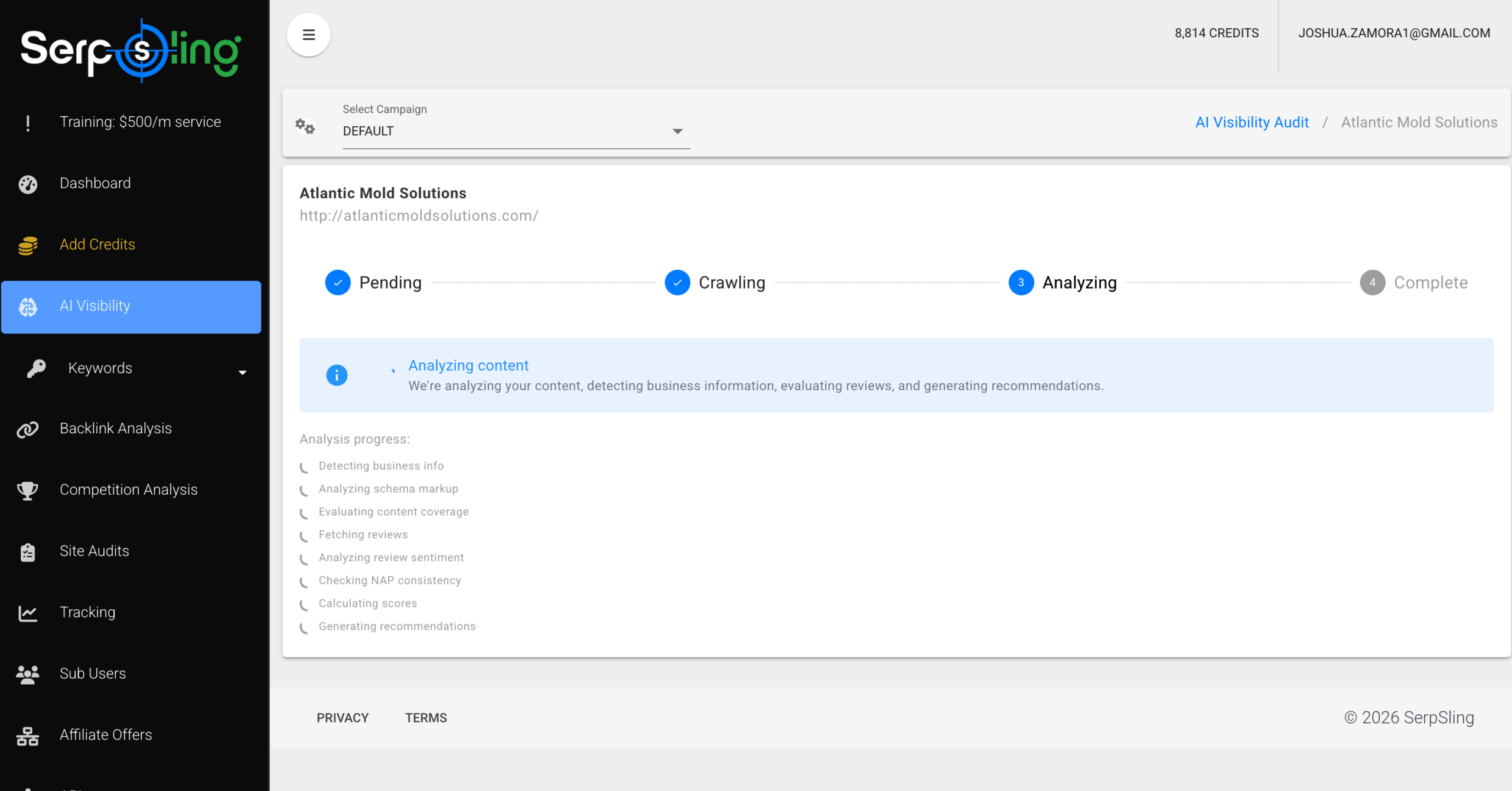 SerpSling AI Screenshot