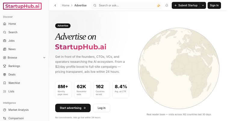 Startuphub.ai Screenshot