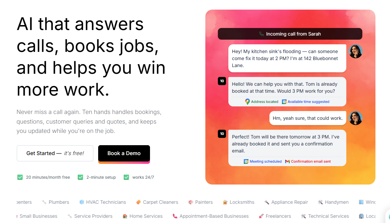 Ten hands Screenshot