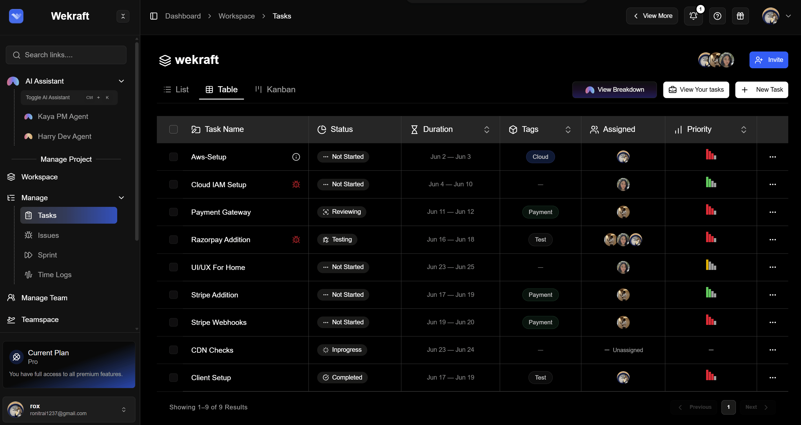 Wekraft Screenshot