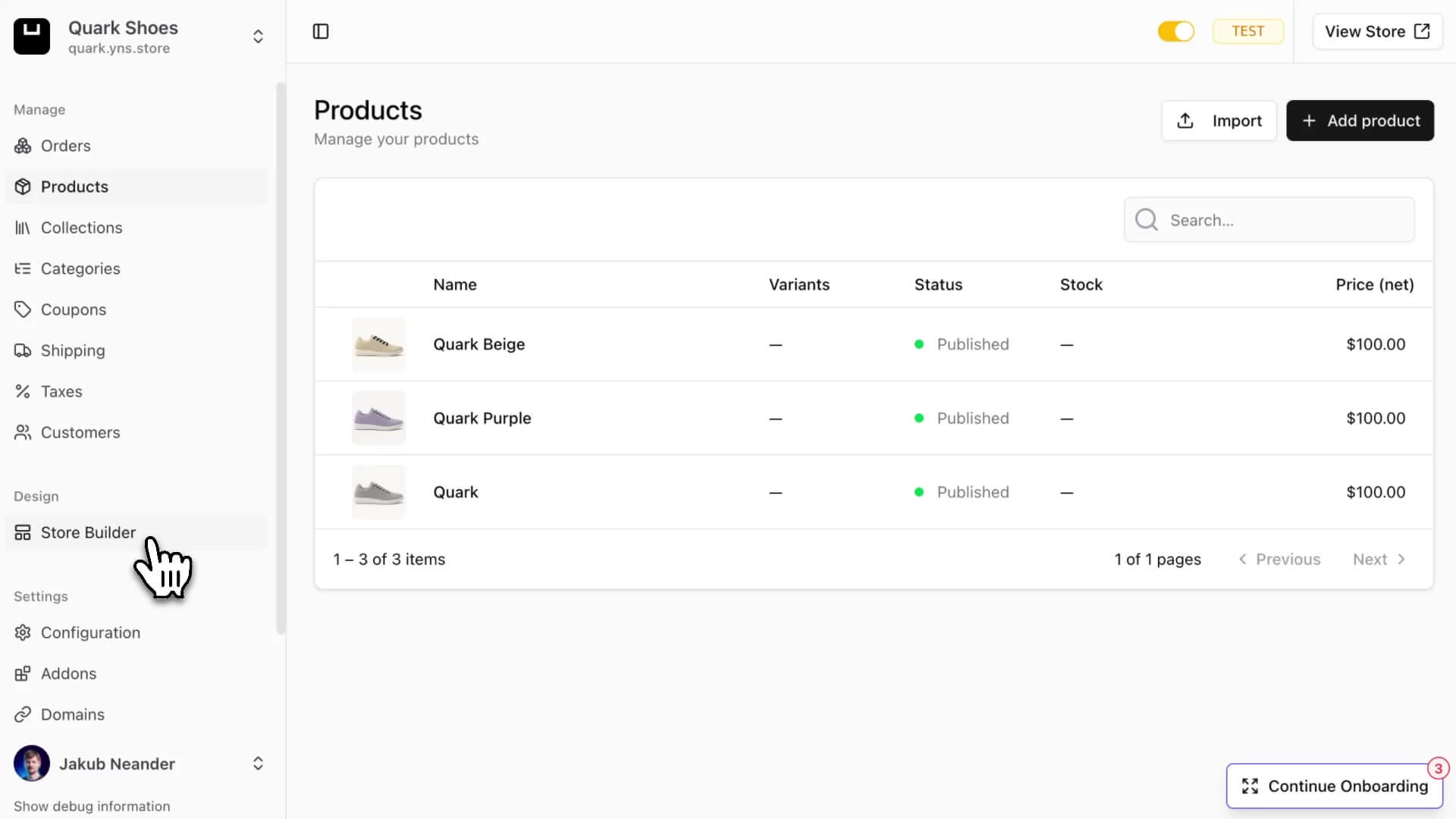 Your Next Store Screenshot