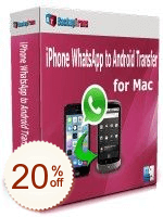 Backuptrans iPhone WhatsApp to Android Transfer Code coupon de réduction