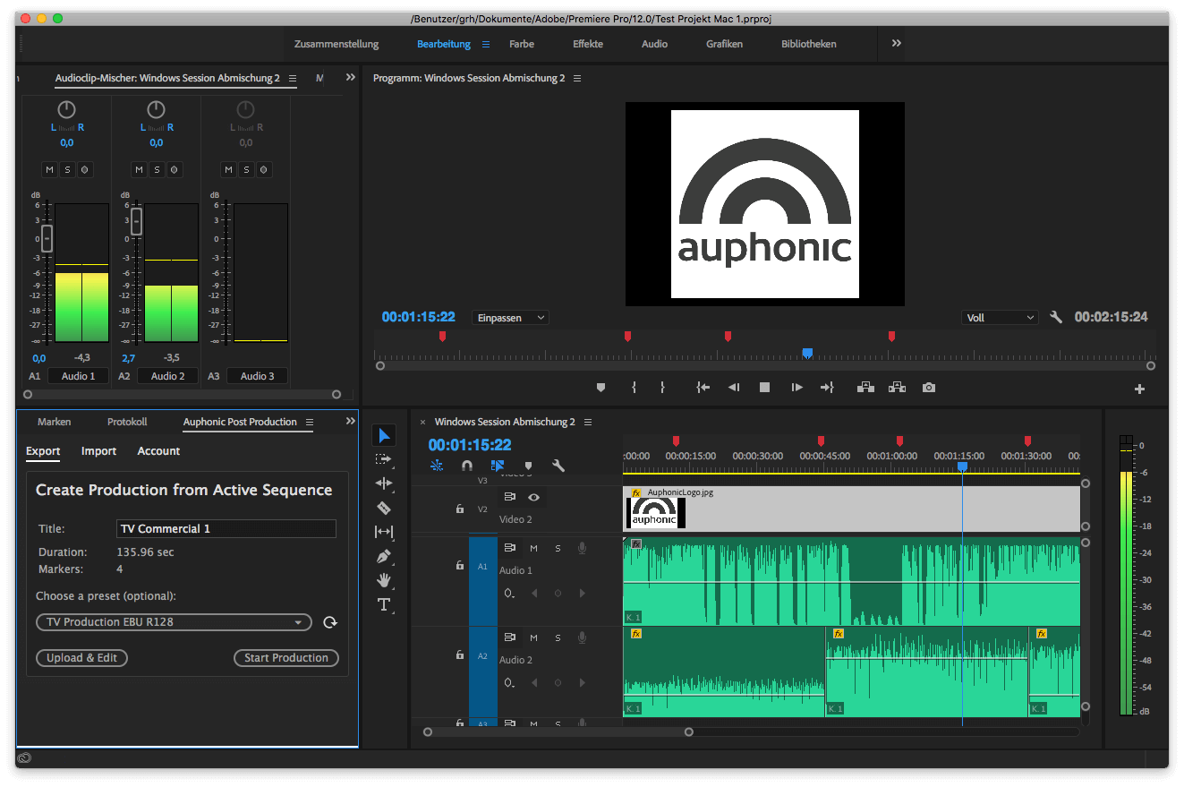 Auphonic Screenshot