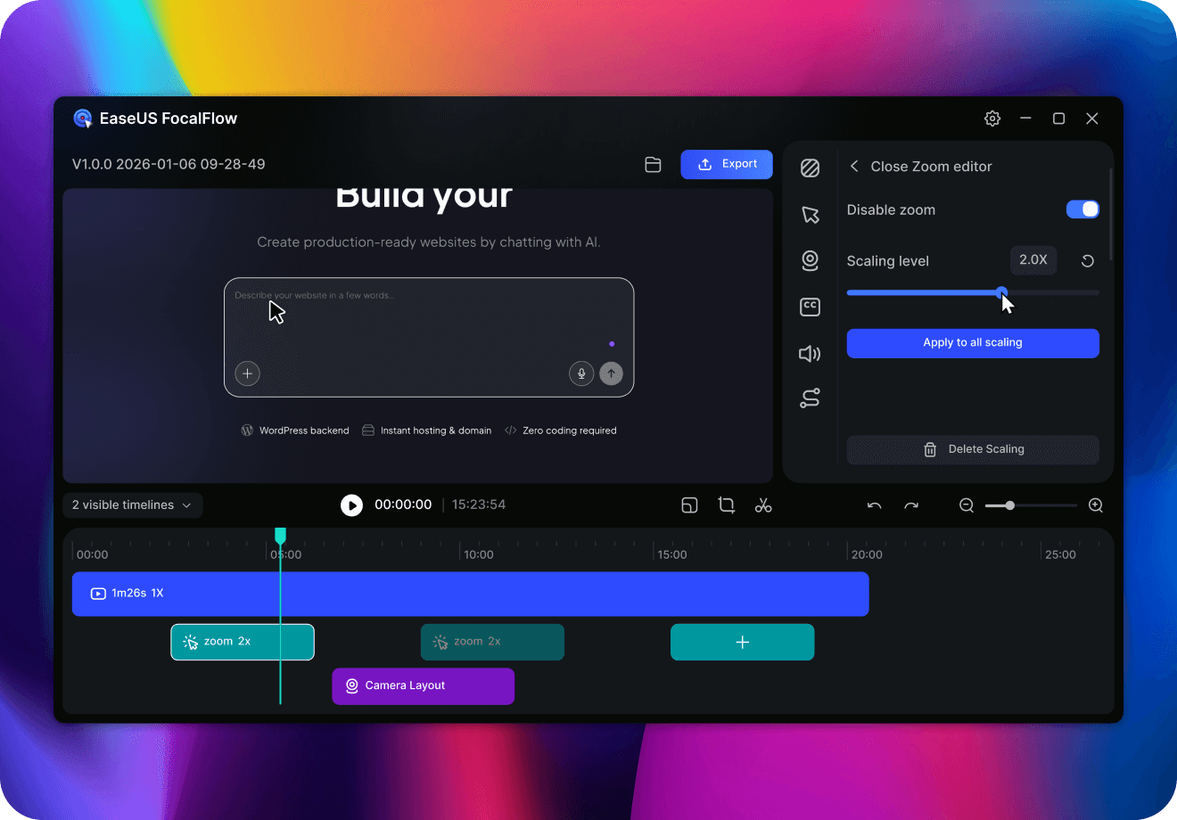 EaseUS FocalFlow Screenshot