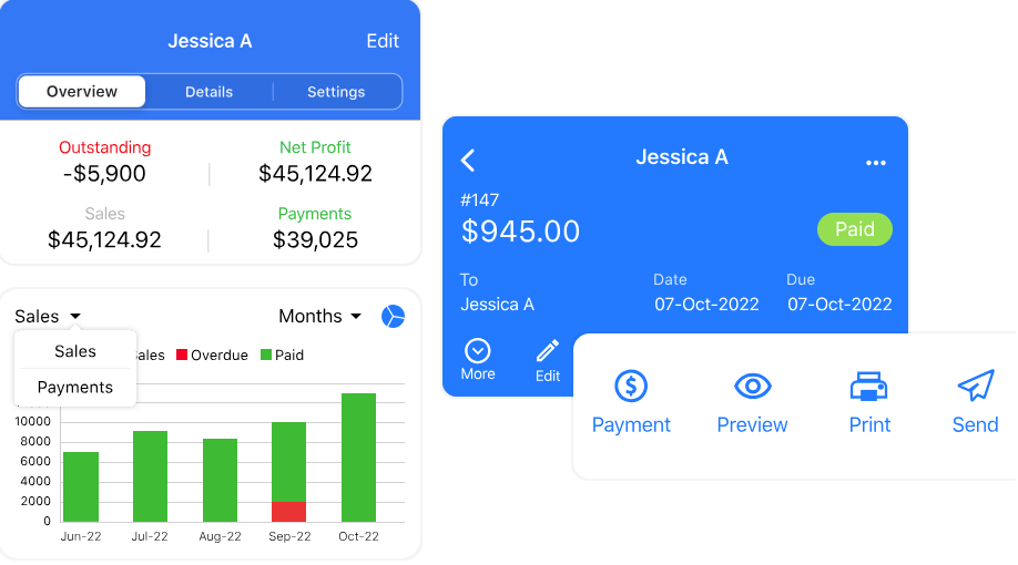 Moon Invoice Screenshot