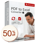 Aiseesoft PDF to Excel Converter Discount Coupon Code