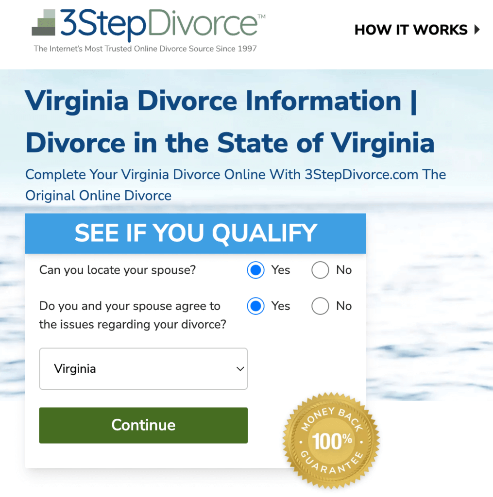 3 Step Divorce Screenshot