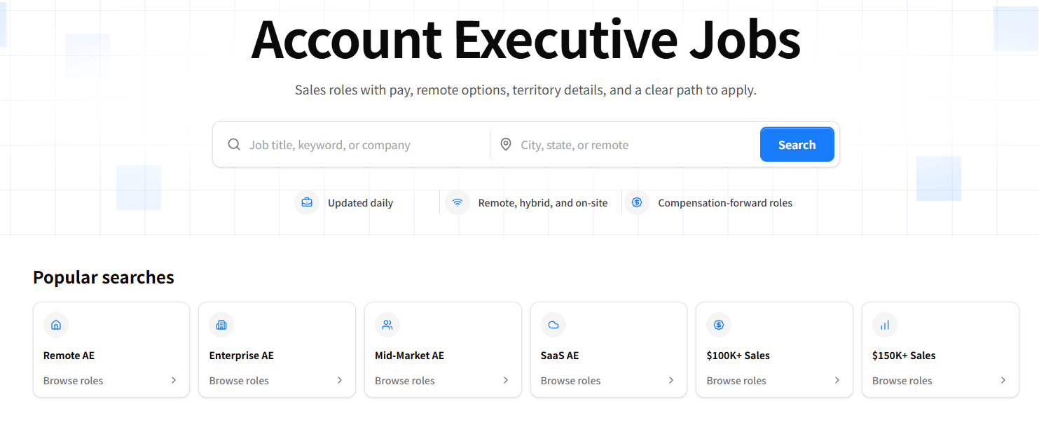 Account Executive Jobs Screenshot