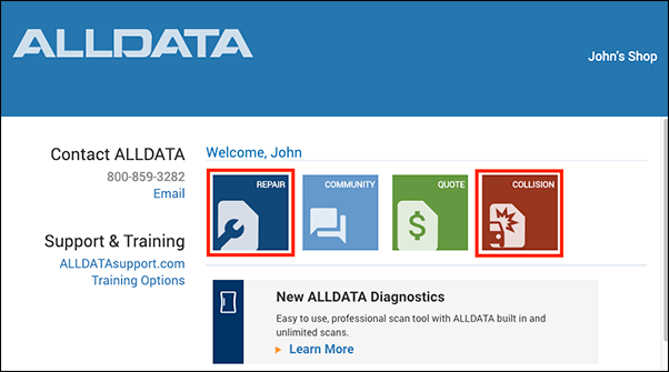 ALLDATA Screenshot