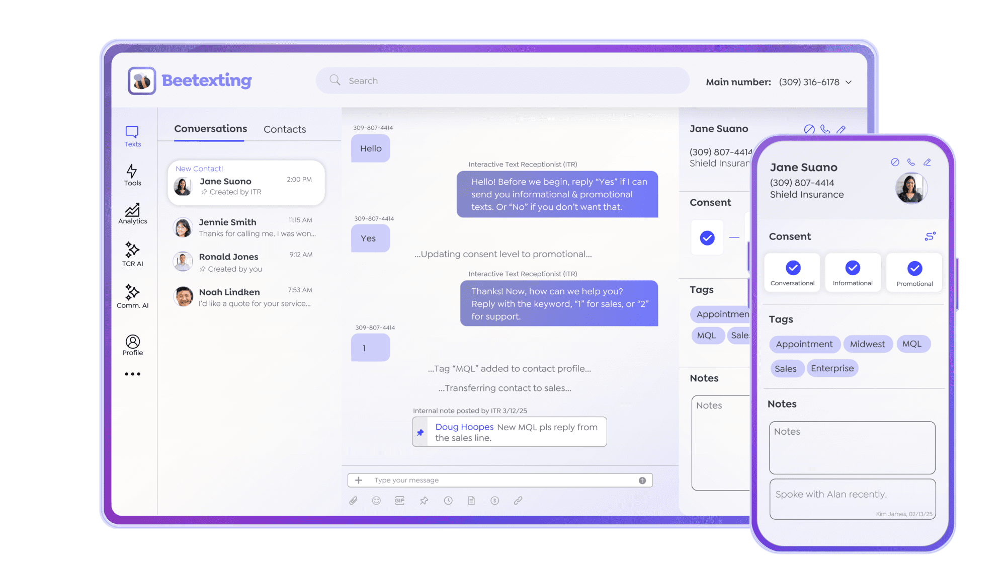 Beetexting Screenshot