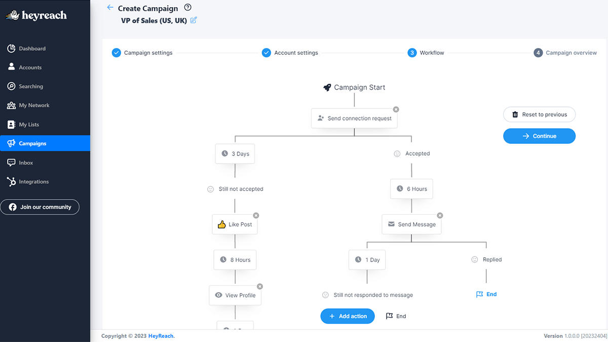 HeyReach Screenshot