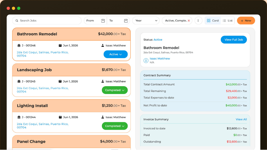 Jobtable Screenshot