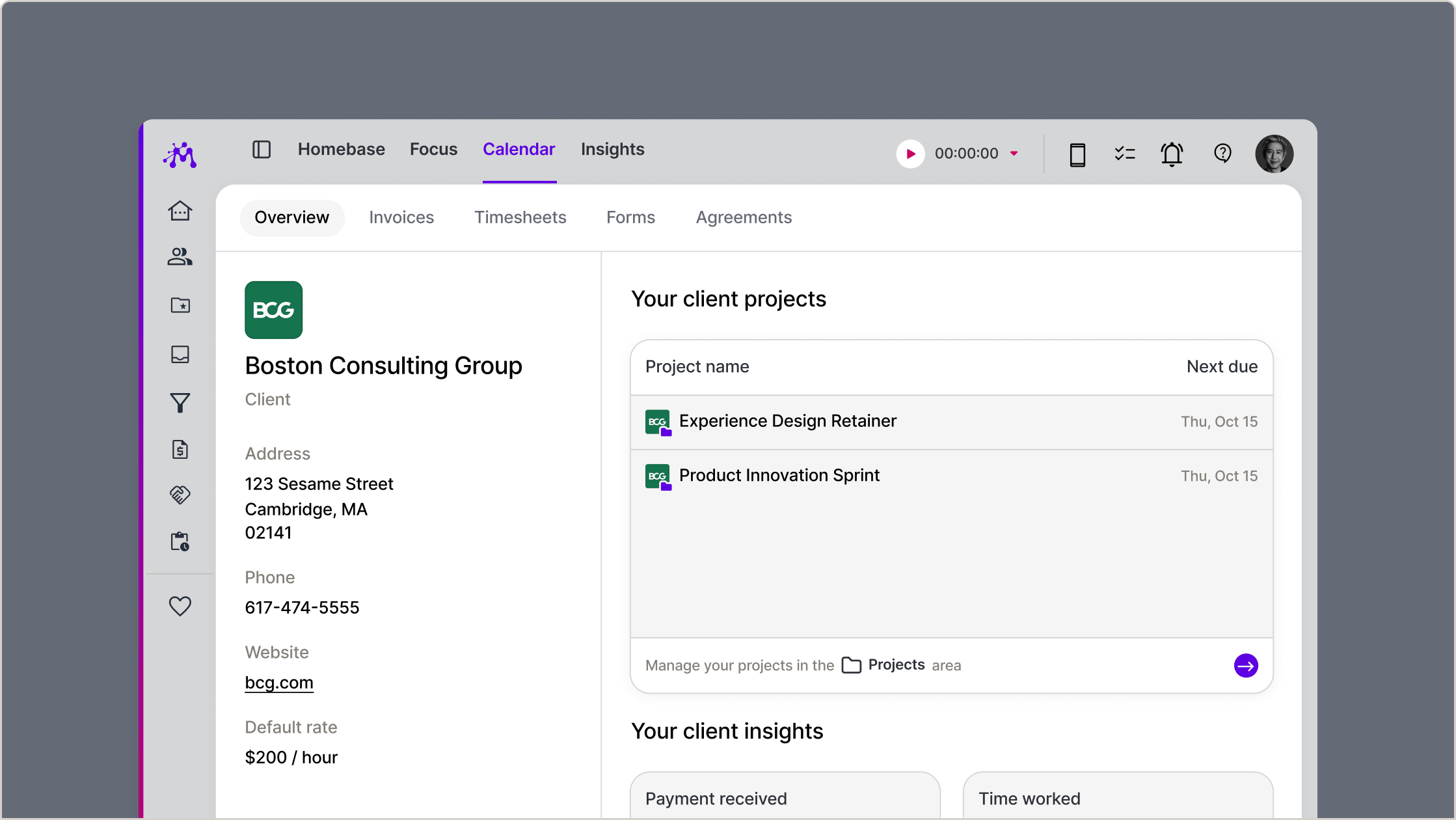 Moxie CRM Screenshot