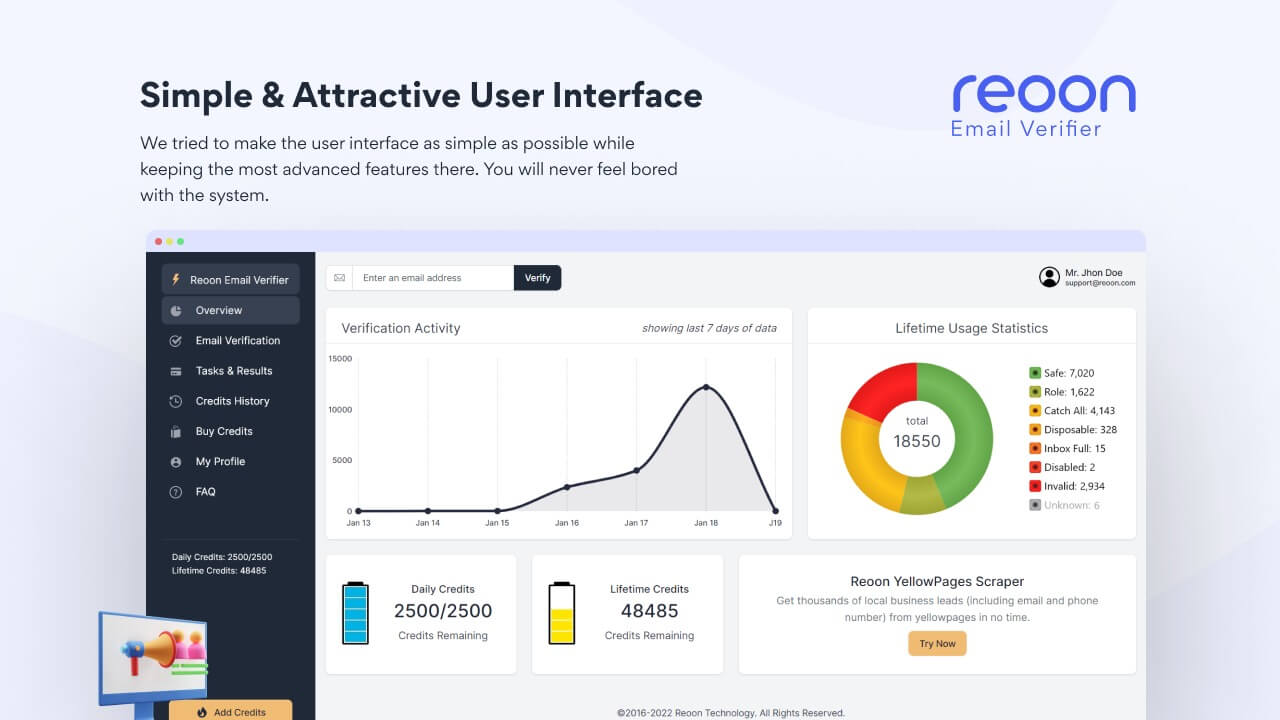 Reoon Email Verifier Screenshot