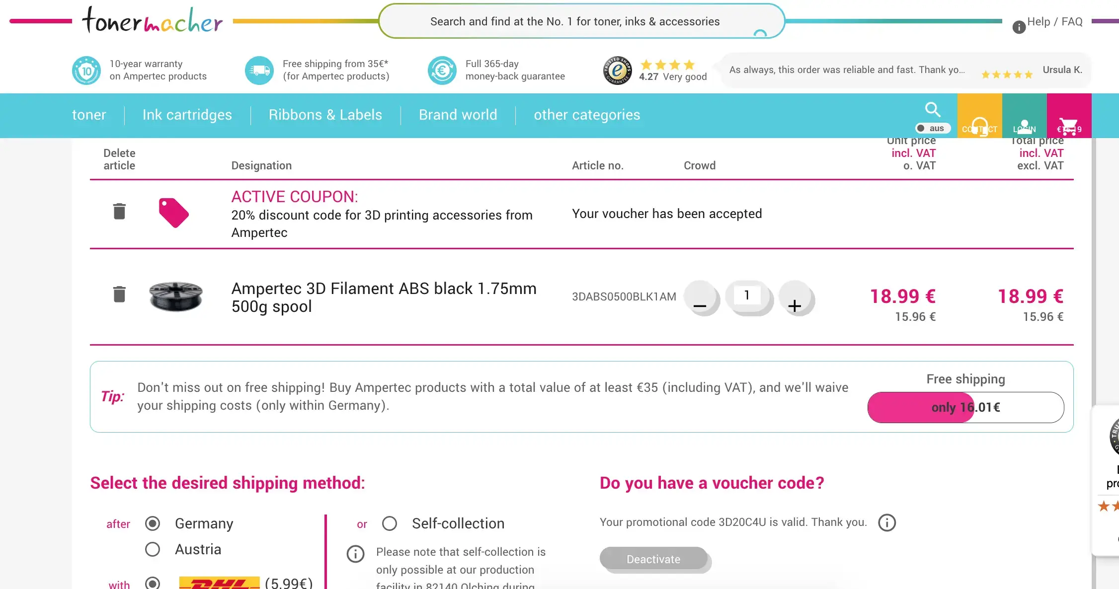 Tonermacher Screenshot