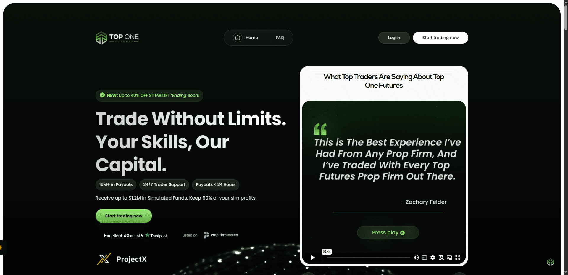 Top One Futures Screenshot