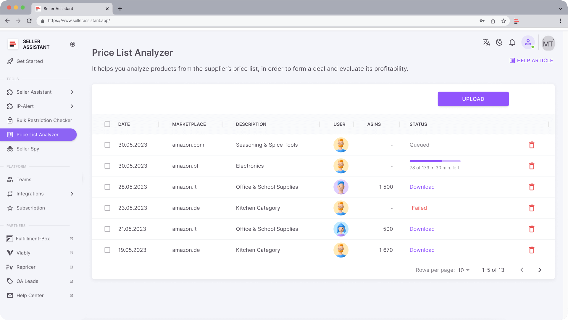 Seller Assistant Screenshot
