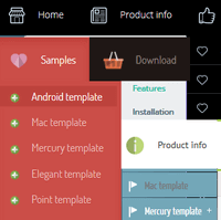 CSS3 Menu Boxshot
