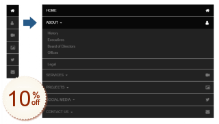 Responsive Sidebar Menu Discount Coupon Code
