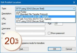 Secure FTP Extension for WYSIWYG Web Builder Code coupon de réduction