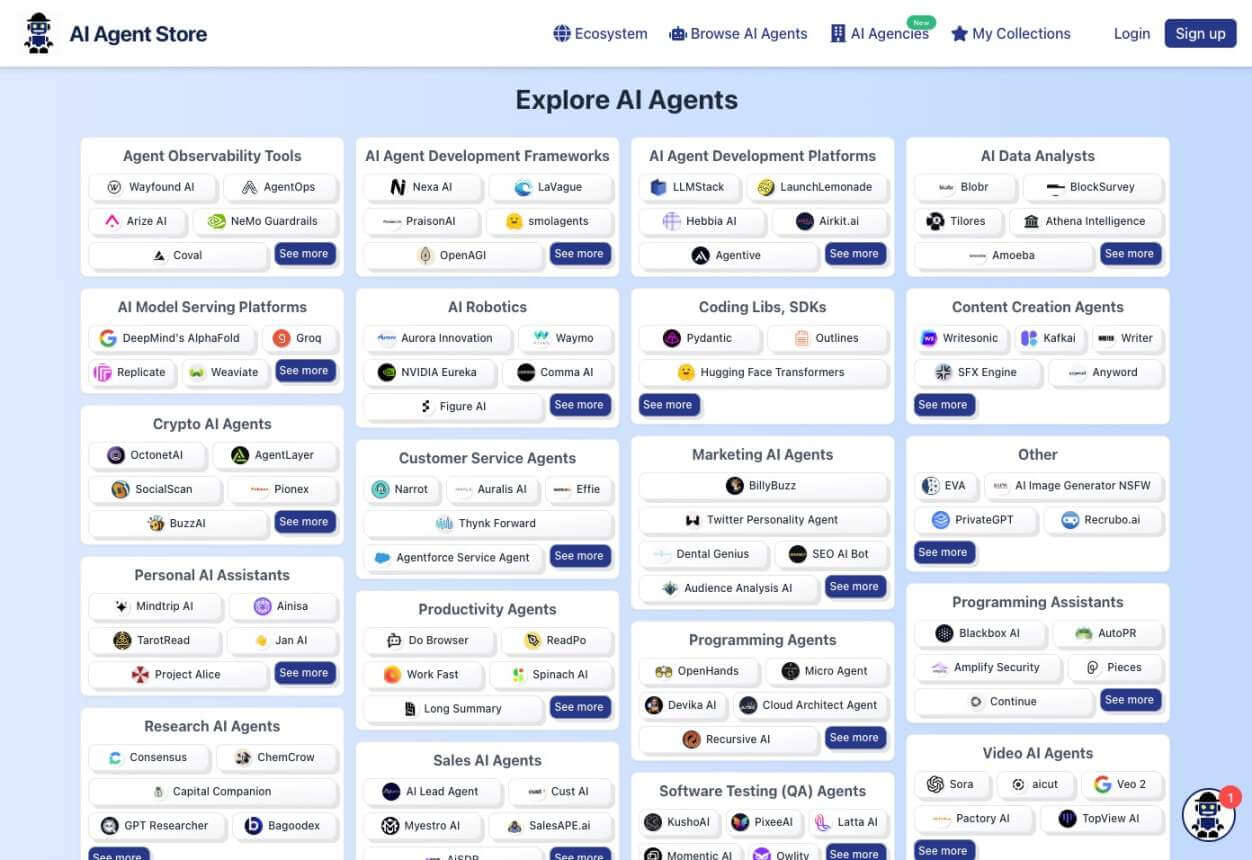 AI Agent Store Screenshot